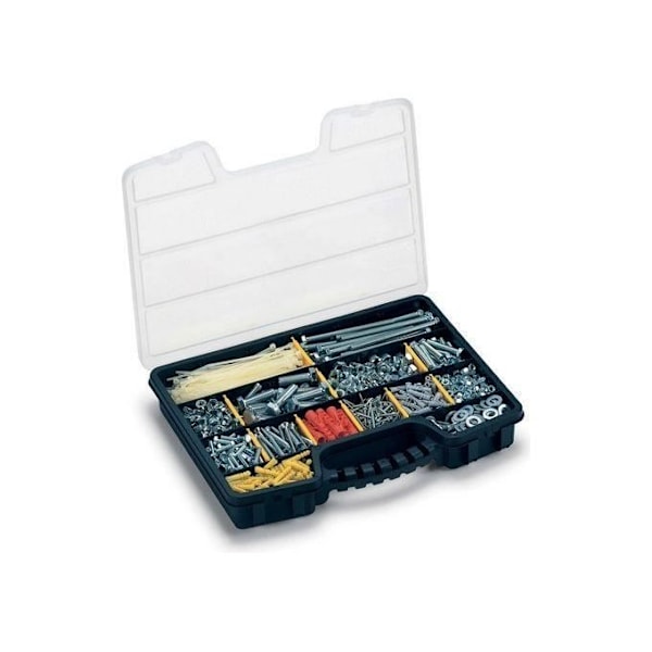 Förvaringslåda - TERRY - Pro 16 - 16 fack - Transparent lock - Ergonomisk Svart