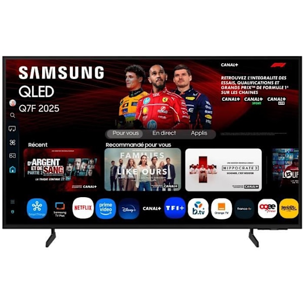 Samsung TQ85Q7F - TV QLED 85" (216 cm) - 4K UHD 3840x2160 - HDR10+ - Smart TV - Gaming Hub - 3xHDMI - WiFi Svart