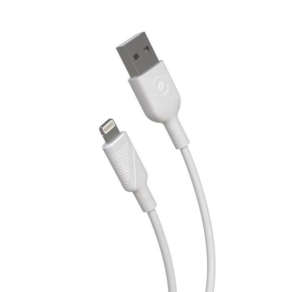 MUVIT FOR CHANGE USB A / Lightning MFi - 1.2 m - Valkoinen Hvid
