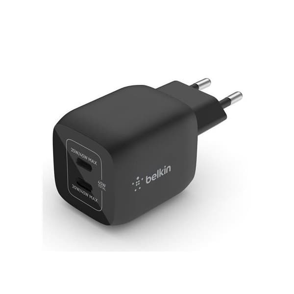 Oplader - Belkin - WCH011VFBK - 45W - USB-C - Hurtigoplader GaN Sort