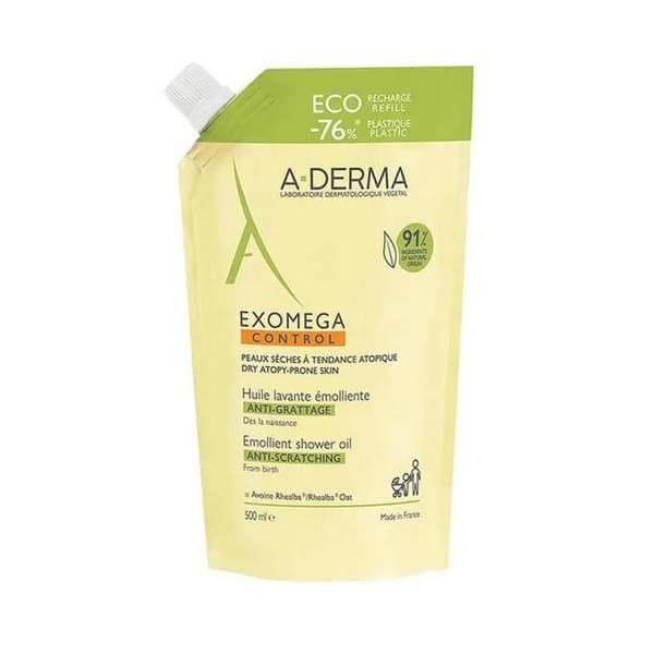 A-Derma Exomega Control Emollient Rensende Öl Refill 500ml