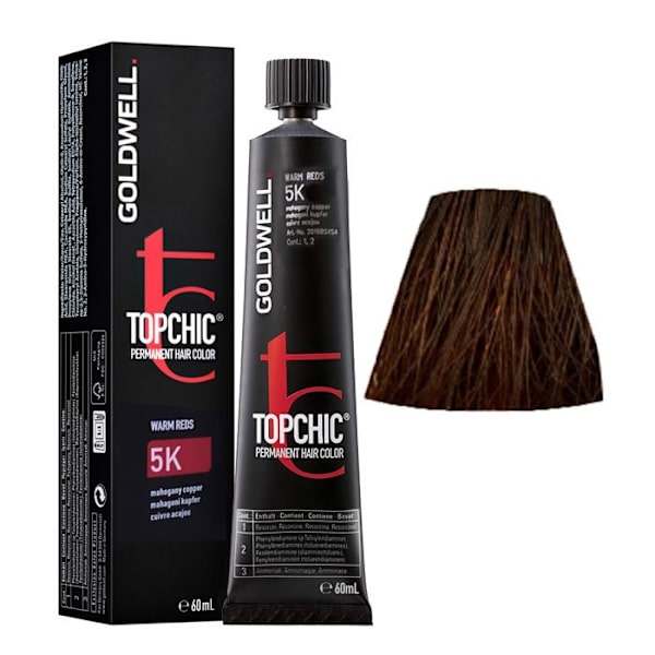 Hiustenvärjäys - Goldwell - Topchic - Tuubi 60ml - Ruskea - Kermameikki - 5K