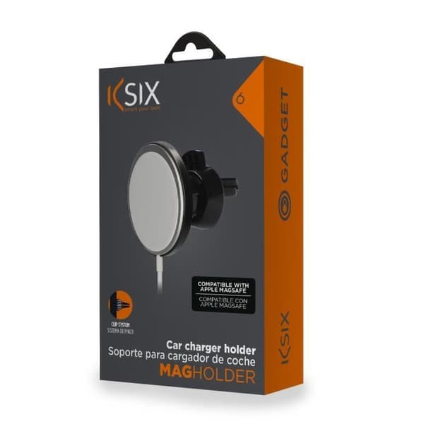 Support - KSIX - Kompatibel MagSafe - iPhone 12 og nyere - Plastik - Sort Sort