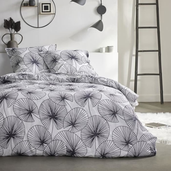 Sängöverkast - IDAG - Sunshine 0.14 - 220x240cm - 2 personer - Tryckt - 57 trådar i bomull Vit