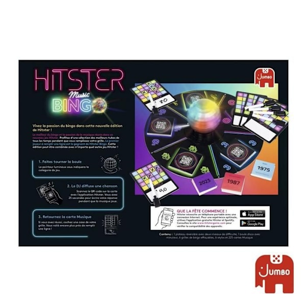 Sällskapsspel - Jumbo - Hitster Bingo - 2 spelare och uppåt - Inomhus - Från 15 år