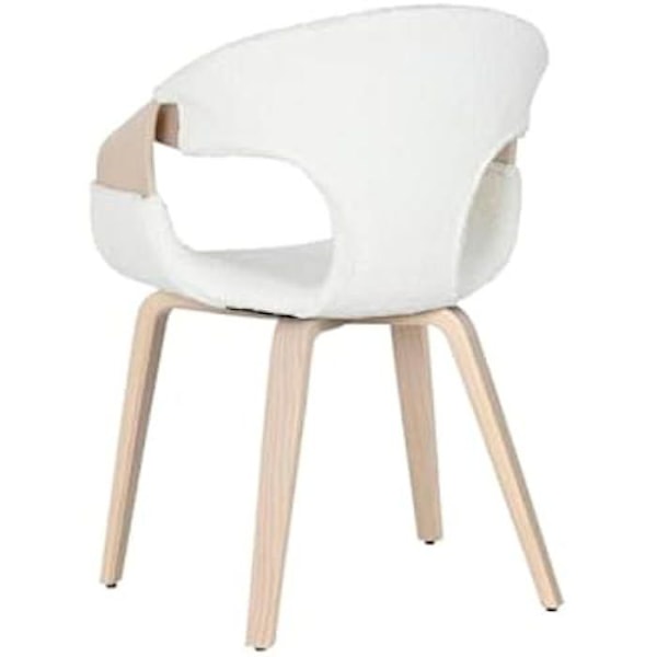 Hem ESPRIT Vit matstol i polyester och trä 55,5 x 67,5 x 80,5 cm Flerfärgad
