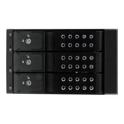 STARTECH Hard Drive Rack Backplane Mobile - Aluminium uden skuffe - 3 SAS II/SATA III 6Gbps harddisk, Hot Swap