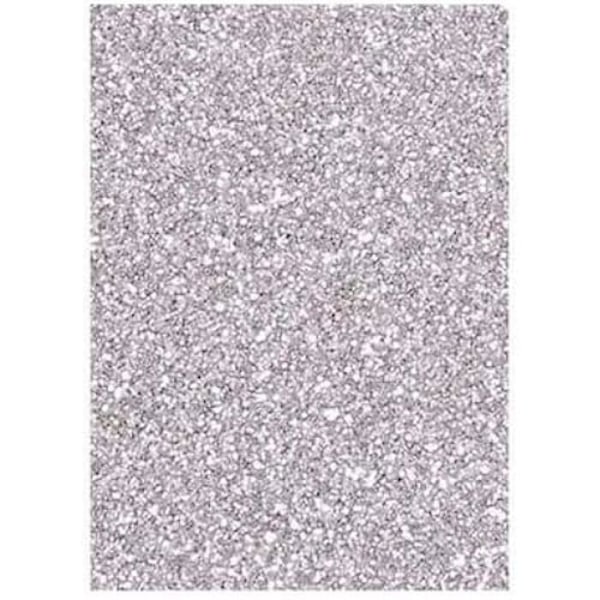 Silver Glitter Foam Sheet - Fama - 50 x 70 cm - Tykkelse 2 mm - 10 Enheder - EVA gummi