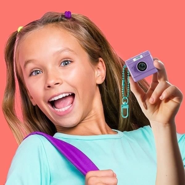 Canal Toys – Photo Creator – Digitaalinen Valokuva- ja Videokamera Mini Cam’ – Vintage - mukana Avainnauha ja 1 Gt SD-kortti - CLK 06 lila