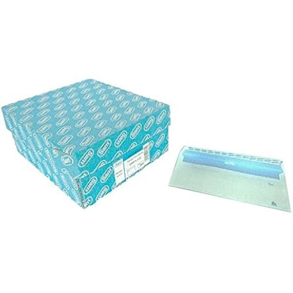 Konvolutter - PACSA - 90 g - 110 x 220 mm - Farve Hvid - C/strimmel mångfärgad