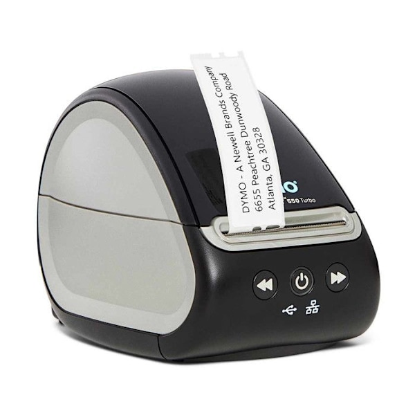 DYMO LabelWriter 550 Turbo, High Speed Label Printer, Blækfri, LAN-forbindelse, PC/Mac, Etiketgenkendelse