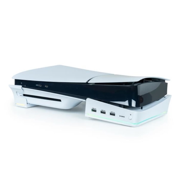 Socle - PlayStation - 5 Slim - 3 porte USB-A 2.0 - 14 RGB lyseffekter - Sort RGB