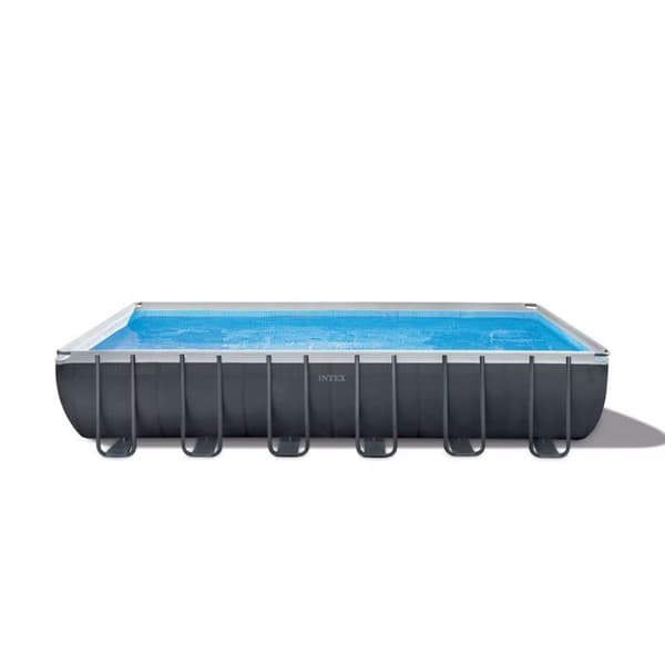 Rektangulær Ultra XTR Frame Pool 732cm x 366cm x 132cm Antracit Intex