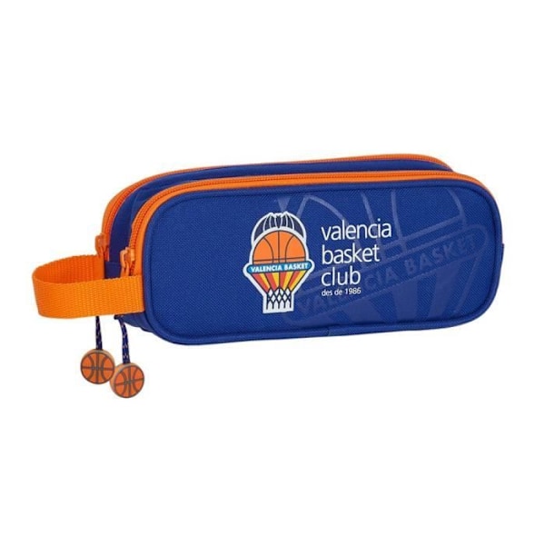 Etui - SAFTA - M513 - Blå - Orange - Holdbart polyester - Lynlås Blå, Orange