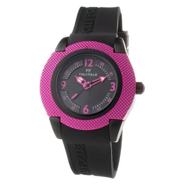 Kvinders Ur - Folli Follie - WF13Y028ZPP - Ø 40 mm - Quartz - Vandmodstand 5 Atm Svart