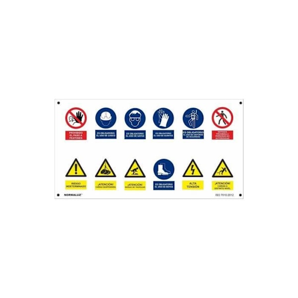 GENERISK - Flere vandrette arbejdsplakater PVC 0,4 mm 500x900 mm Normaluz Flerfärgad