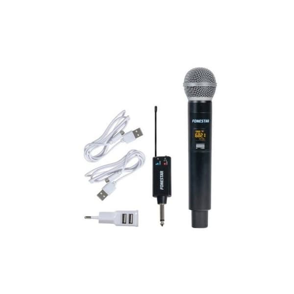 Mikrofon - FONESTAR - IK-166 - Trådløs UHF - Jack 6,35 mm - Sort Sort