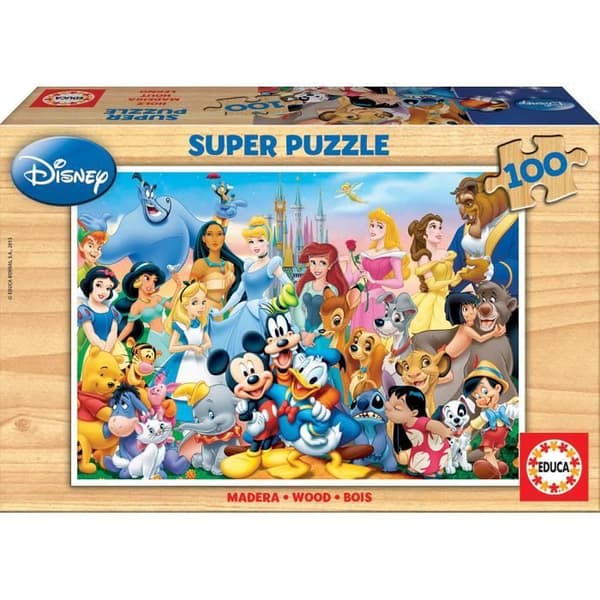 Disney puupalapeli 100 palaa - EDUCA - Malli EDUCAT - 100 palaa - Luonnonpuu