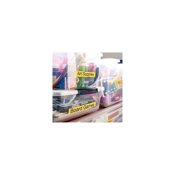 DYMO - LabelManager tapekassette D1 24mm x 7m - Sort/Gul - Kompatibel med LabelMANAGER - Etiketter