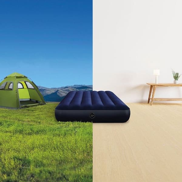 Luftmadrass - Intex - Classic Downy - 99x191x25cm - 1 plats - Blå Blå