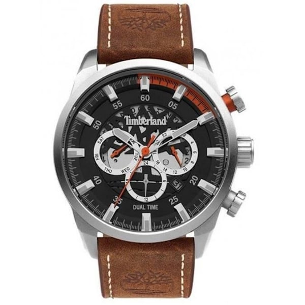Herreure - Timberland - TDWGF2100603 - Kvarts - Læder - Vandtæthed 5 ATM Silver, Svart, Brun