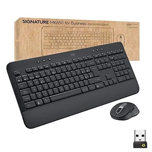 Langallin ja hiiri - LOGITECH - MK650 - Langaton - Bluetooth LE - Grafiitti - Espanja