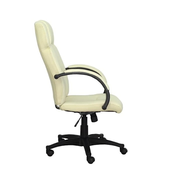 PIQUERAS Y CRESPO Model 97DB - Ergonomisk lederstol med vippemekanisme og højdejusterbar Grädde