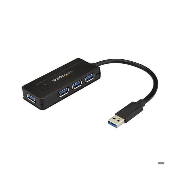 USB 3.0 hub - 4 porte - STARTECH - Kompakt - Strømforsynet - Strømadapter medfølger