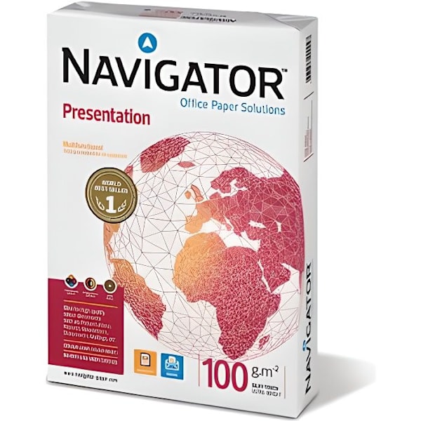 Navigator 500 ark Præsentation 100g A4 Vit