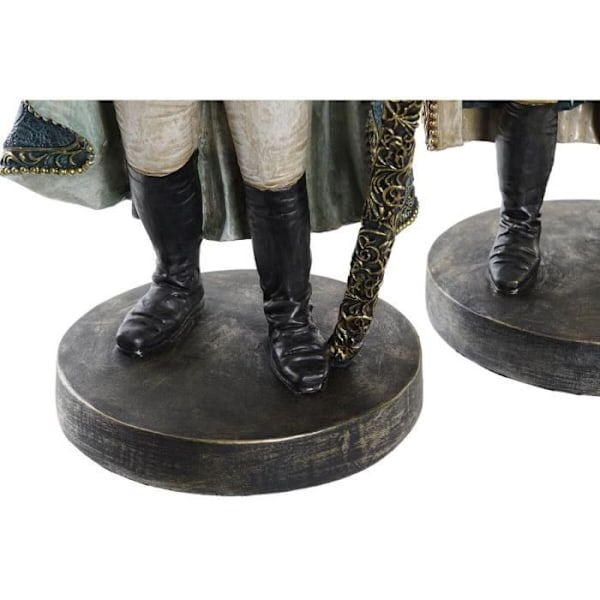 dekorativ figur 14 x 12,5 x 31,5 cm brun flerfarvet kolonigorilla (2 enheder)