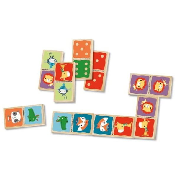 Brädspel - FISHER PRICE - Trä Domino - Flerfärgad - från 3 år och uppåt - 2 eller fler spelare Flerfärgad