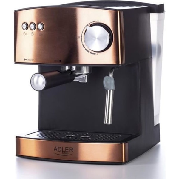 Maskine expresso - ADLER - AD 4404 - 15 bar - 850 W - Sort