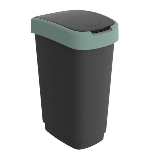 Rotho Twist 50L sorteringsaffaldsspand sving sort/mørkegrøn svart/mörkgrön