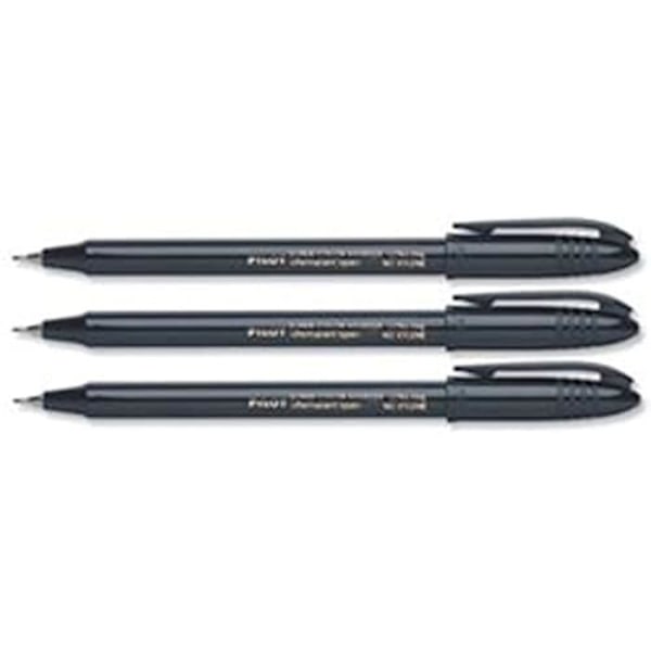 PILOT SCANUF erittäin hieno pysyvä kynä 0,4 mm musta - pakkaus 12 Svart
