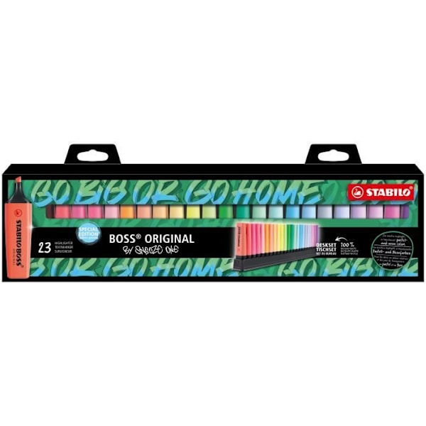 Marker - STABILO - BOSS ORIGINAL - Limited edition - Carton of 5 pieces - Anti-drying