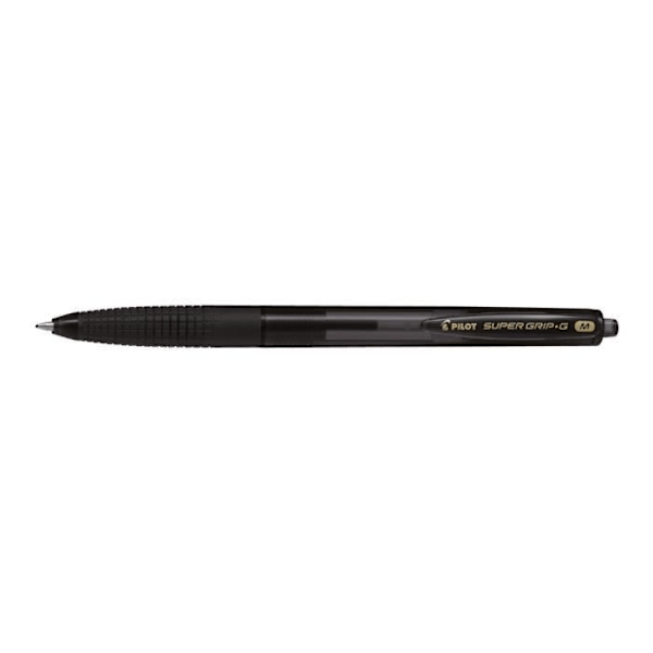 Pilot Super Grip G Black Oil Ink Kuglepen 0,7 mm Medium tilbagetrækkelig pakke med 12 stk.