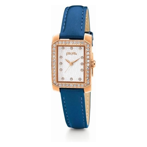 Dameur - Folli Follie - WF13B053SSA - Læder - Kvarts - Ø 20 mm Blå vit