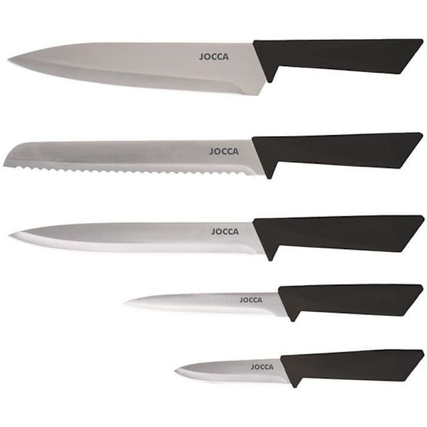 5 veitsen setti - JOCCA - Polypropeeniblokki - Musta Svart