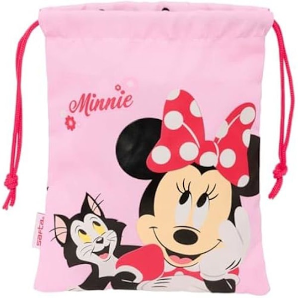 Smutstaske - SAFTA - Minnie Mouse - 20 x 25 cm - Lyserød - Holdbar og praktisk Ljusrosa