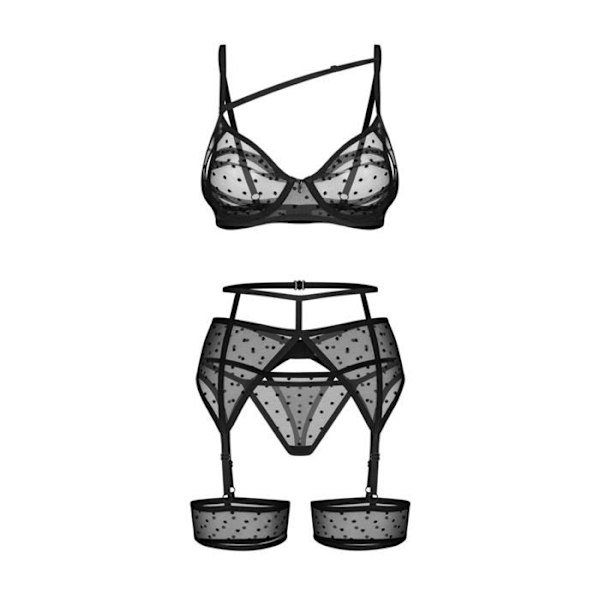 Obsessiv - Nætter Sammen Tre Stykker - Sort Sort L/XL