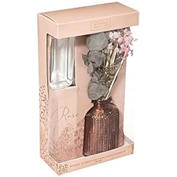 Diffuser med tørrede lyserøde blomster og jasmin 100 ml - BORCAM - Assorterede modeller