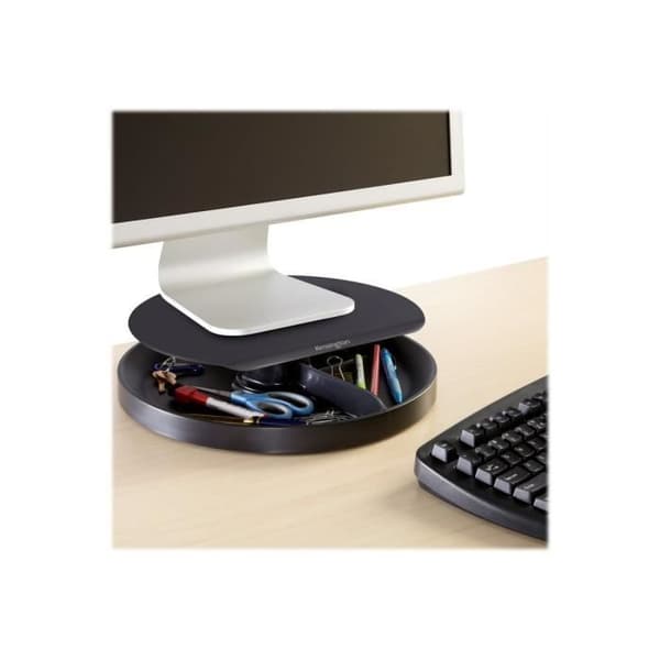 Monitorstativ - Kensington - SmartFit Spin2 - Sort - Justerbar højde - 360° roterende base