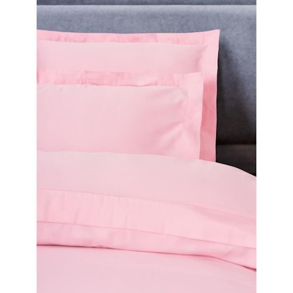 Sängkläder - 1 påslakan 220 x 240 cm + 2 örngott 60 x 60 cm - Satin 100% bomull - Rosa Rosa