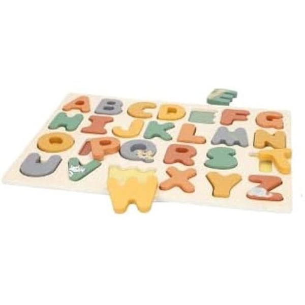 Puzzle Træalfabet - WOOMAX - Multifarvet - 26 dele - Fra 3 år - Indendørs Flerfärgad