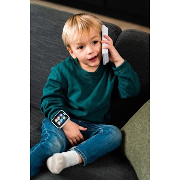 Telefon og Ur - KD - Min Telefon og dens Fitness Ur - Realistisk efterligning til de små Vit