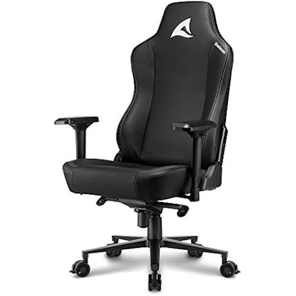 Gaming stol - SHARKOON - SGS40 - Sort syntetisk læder - Justerbare armlæn - 160° tilbagelænet ryglæn Flerfärgad