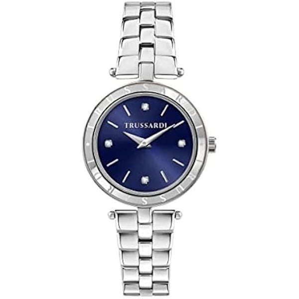 Dameur - TRUSSARDI - T-Shiny - Analog - Sort stål - 34 mm - Vandafvisende 5 ATM Svart