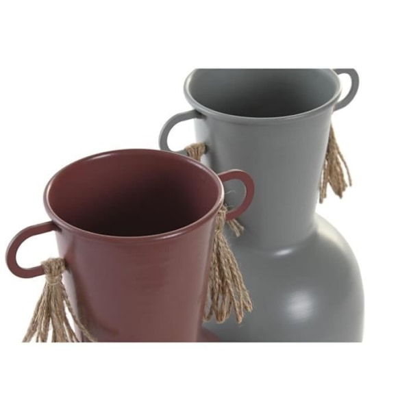 grå vas, boho design terrakotta 24 cm