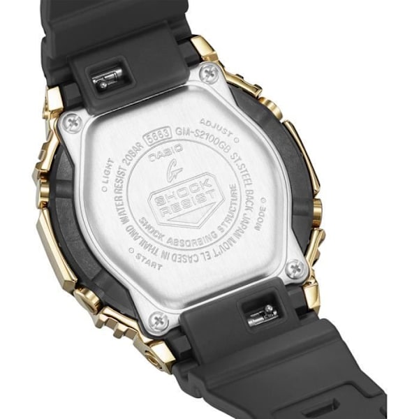 Casio Ur - Kvinder - GM-S2100BC-1AER - Vandtæt 20 Atm - Sort Plastarmbånd Svart