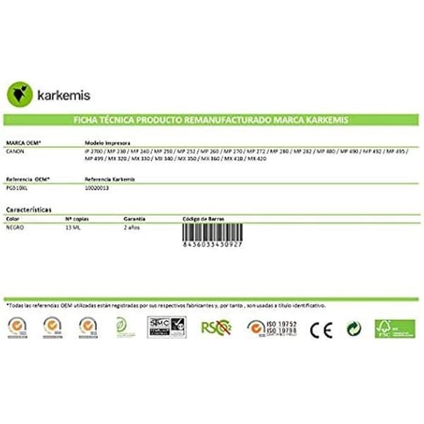Karkemis K-010262 sort blækpatron